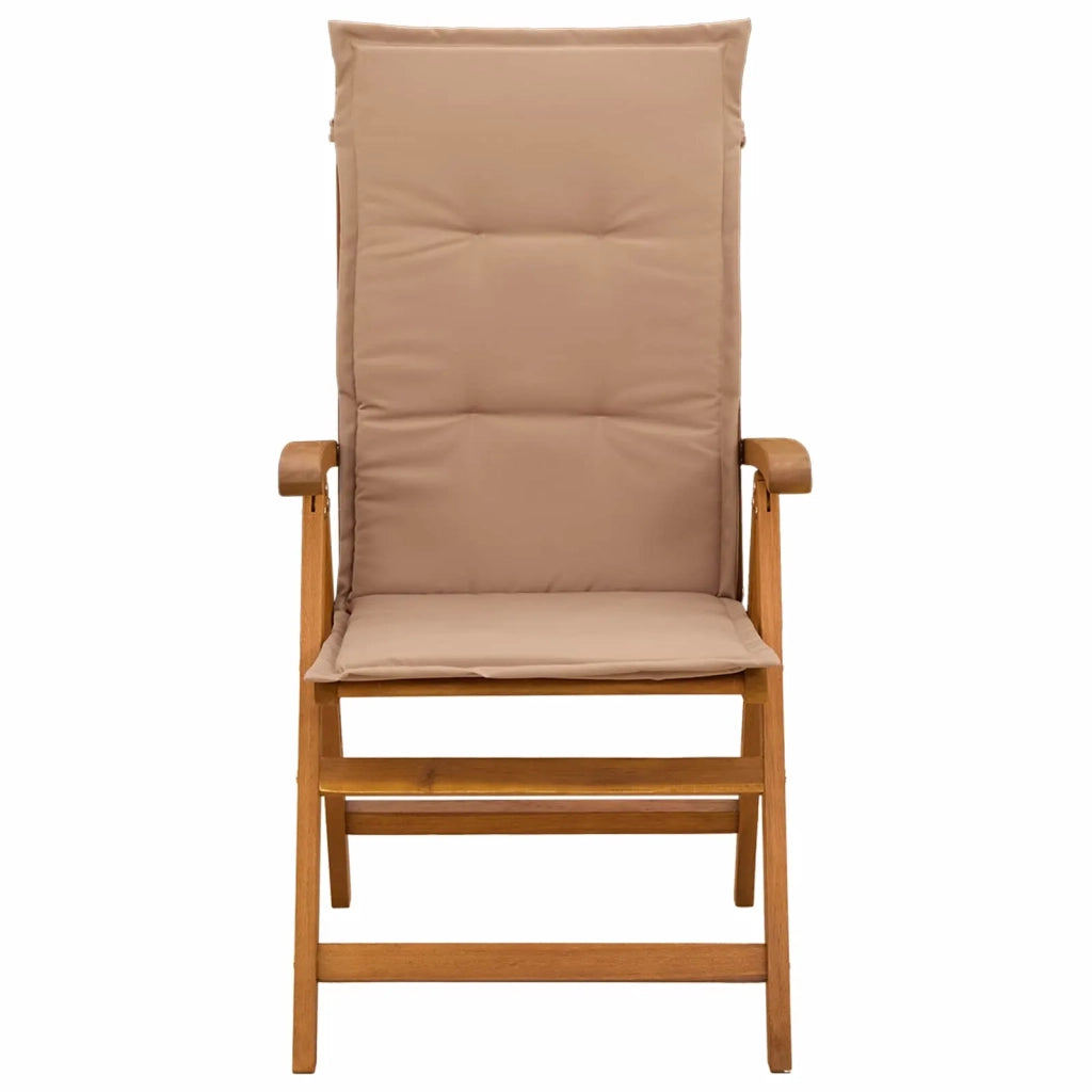 Sedie da giardino reclinabili 3 pz Naturale 42041436