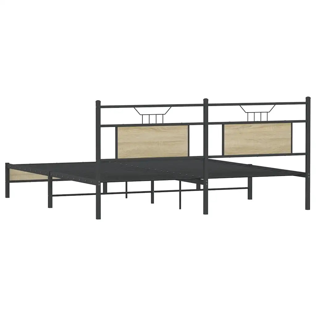 Giroletto senza Materasso Rovere Sonoma 183x213cm in Truciolato