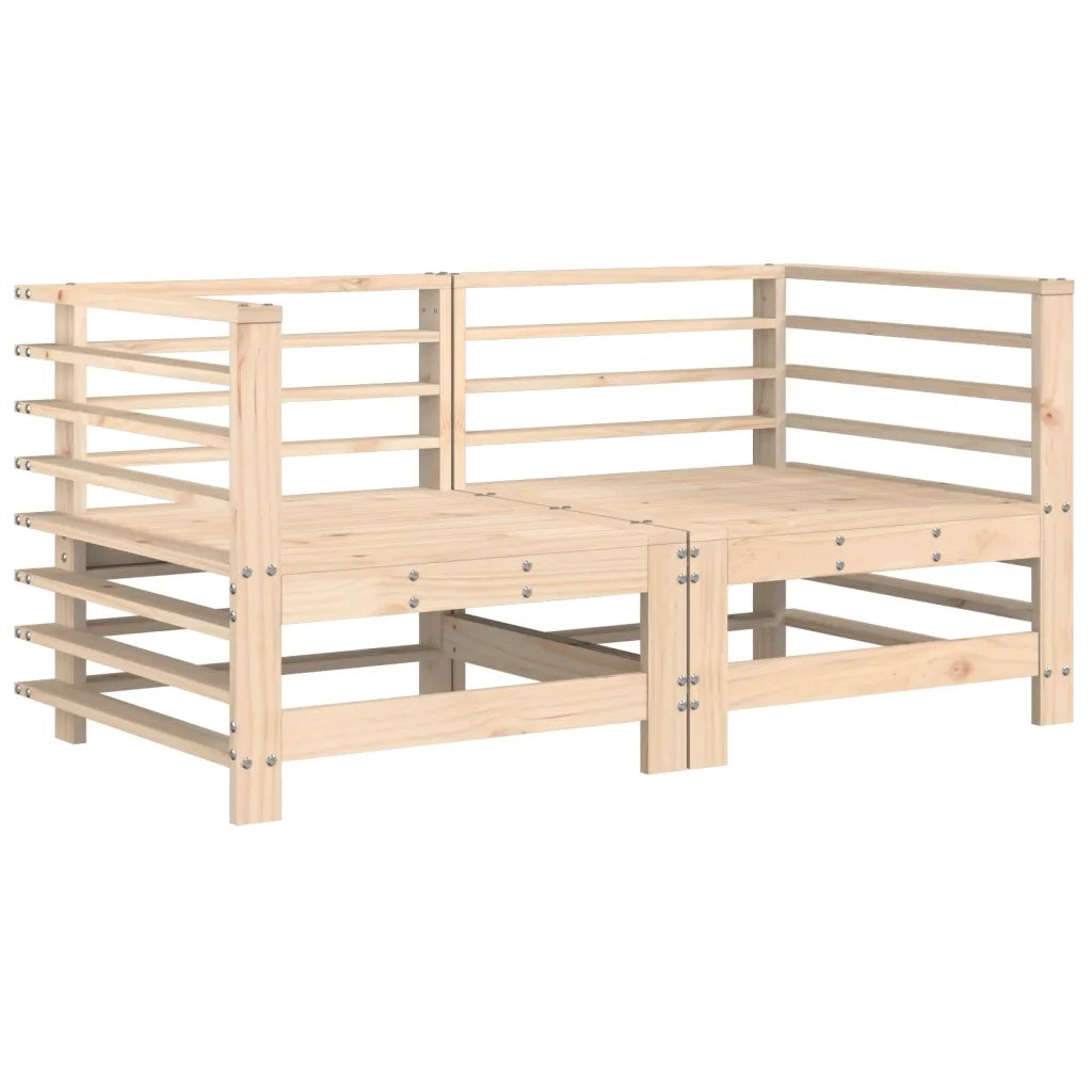 Divano componibile-Divani Angolari con Cuscini 2 pz in Legno Massello di Pino 414886
