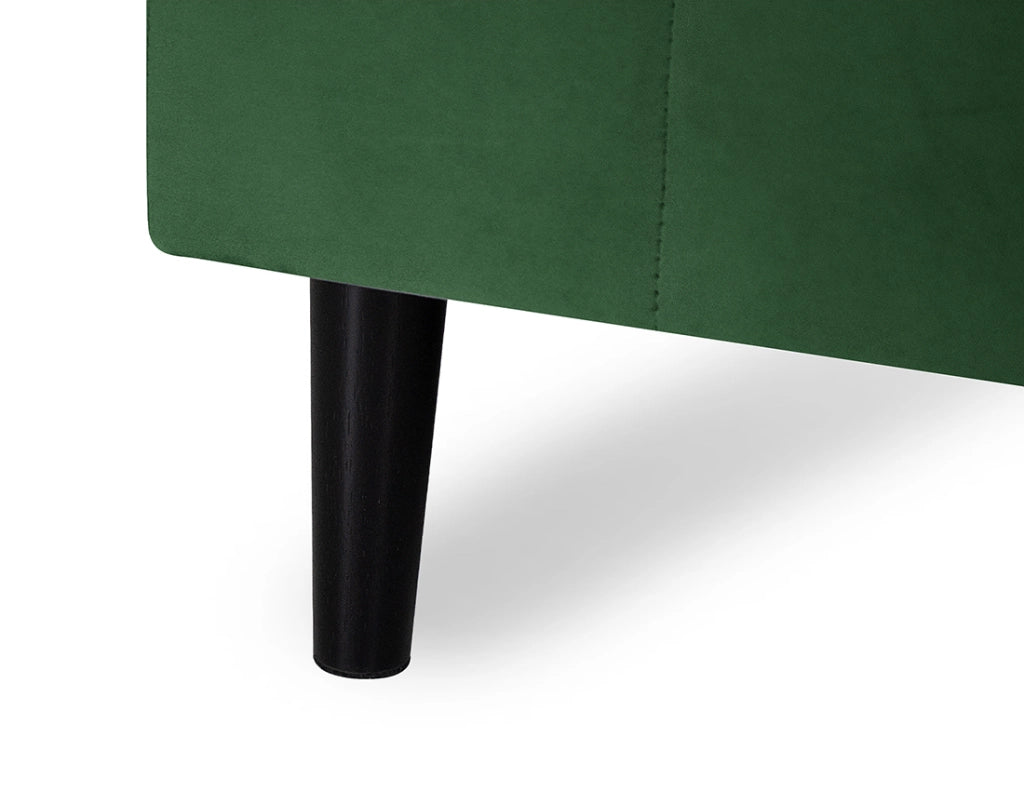 Divano angolare 3 posti con chaise longue destra velluto verde scuro - Washington - DI-WA30VLT-CLDX