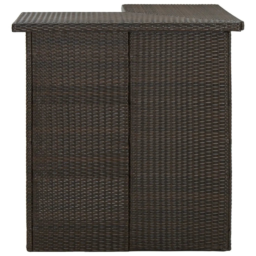 Set da Bar da Giardino 8 pz con Cuscini in Polyrattan Marrone cod mxl 34864