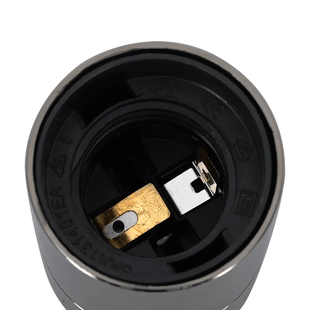 Portalampade 2 pz Nero Lucido E27 CFW4189423