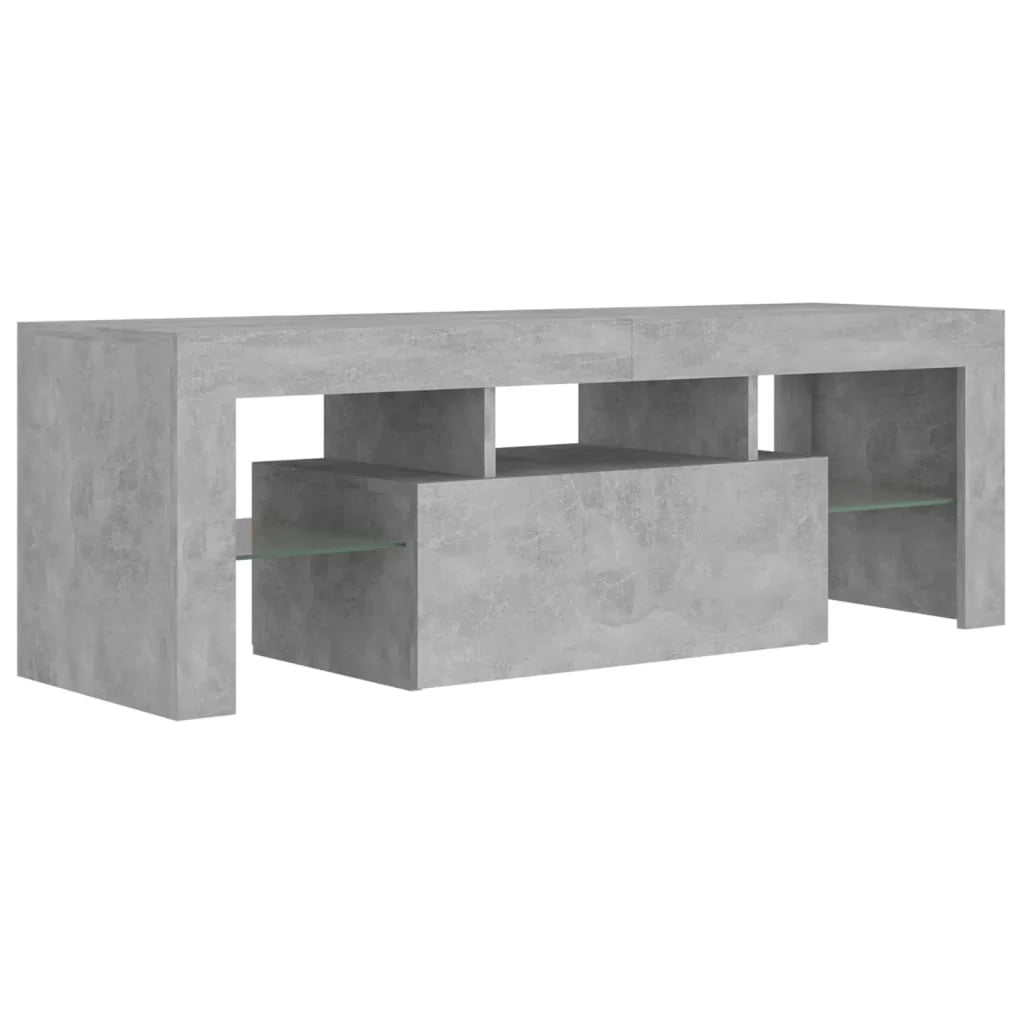 Mobile TV multimediale scaffale TV credenza mobile TV sala da pranzo soggiorno camera da letto con luci LED 120 x 35 x 40 cm grigio 02_0026522