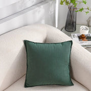 Set da due coperte per cuscini in corduroy morbido - coperte per cuscini a quadri a strisce - coperte per cuscini decorative - per divano, auto, terrazzo, camera da letto, salotto - 45x45cm - Verde