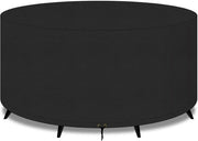 Tavolo da giardino rotondo - impermeabile - 1 pezzo - nero - tessuto Oxford - 300 x 90 cm