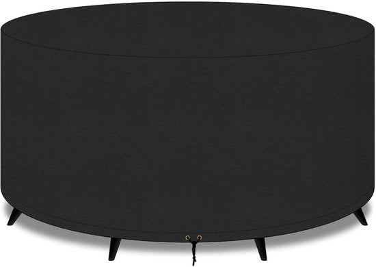Tavolo da giardino rotondo - impermeabile - 1 pezzo - nero - tessuto Oxford - 300 x 90 cm