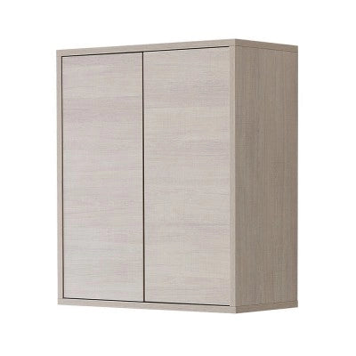 Pensile bagno 60 cm sospeso linea Way rovere chiaro 2 ante apertura push