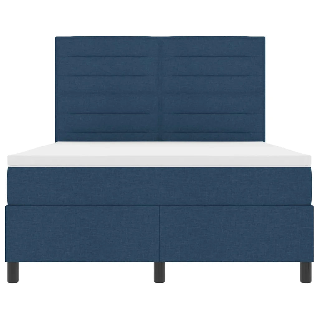 Letto a molle con materasso Blu 140 x 200 cm Tessuto 3339321