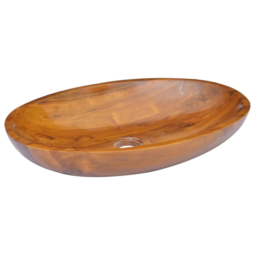 Lavandino da bagno lavabo da appoggio lavabo da bagno lavabo da interno 60 x 40 x 10 cm legno massello di teak 02_0002872