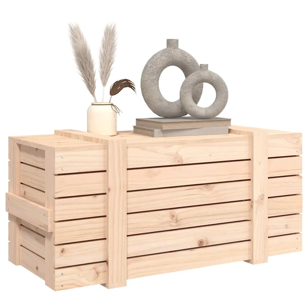 Contenitore Portaoggetti 91x40,5x42 cm Legno Massello di Pino CFW3374261
