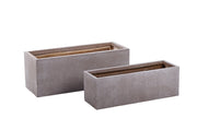 Set 2 Fioriere Rettangolari 80x30 cm