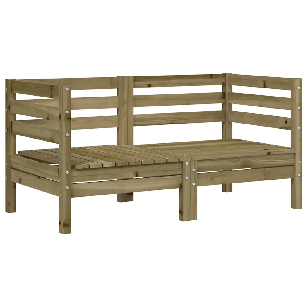 Divani Angolari da Giardino 2pz in Legno di Pino Impregnato 837990