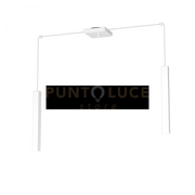 SQUARE TUBE SOSPENSIONE 2 LUCI BIANCO CAVO CM.250 CON BASE 1173-S2-BI