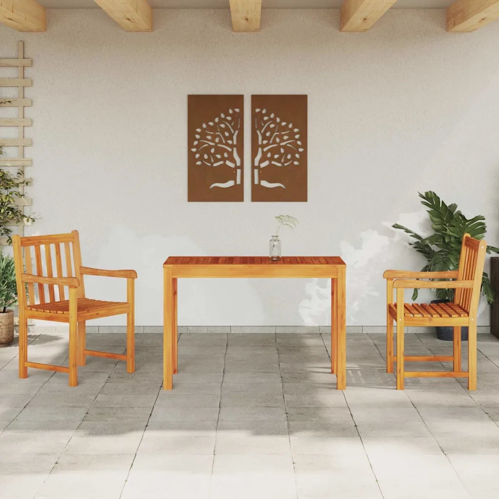 Set da Pranzo per Giardino 3 pcs Marrone 3375636