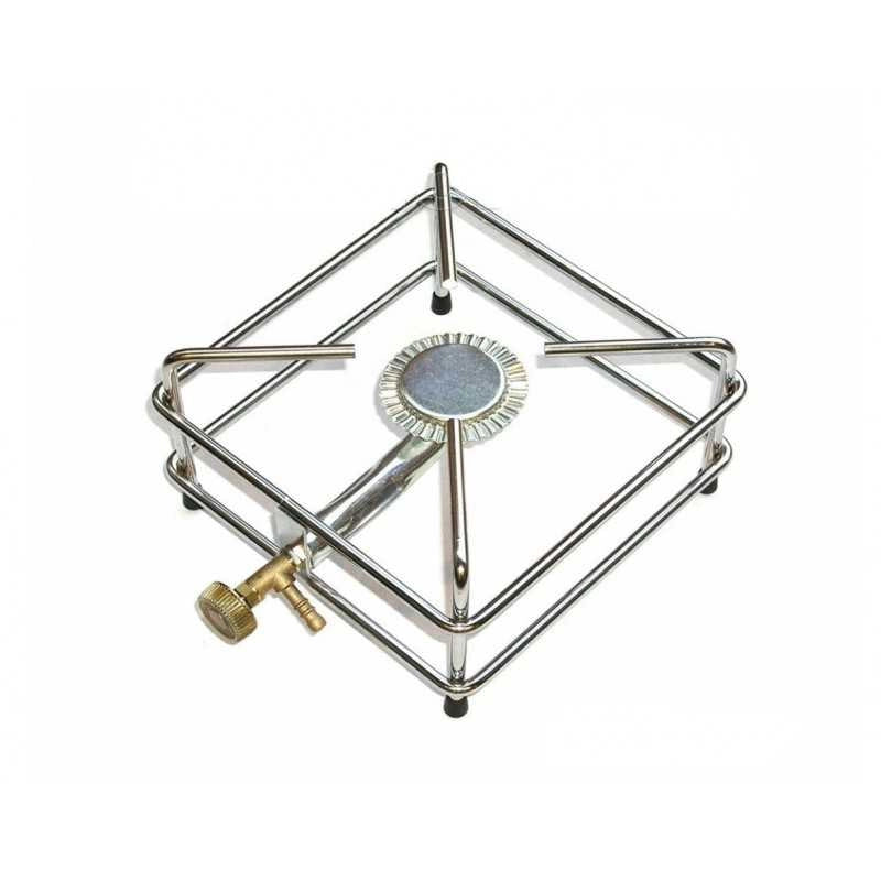 FORNELLONE FORNELLO GAS GPL BRUCIATORE ACCIAIO 2,5KW CROMATO - UNIVERSALE