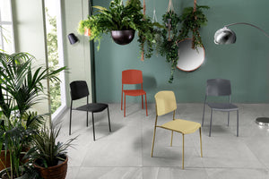 Set 4 Sedie 52x52xH79 cm in Polipropilene Mars Nero