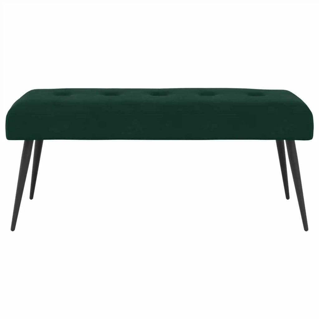 Panchina con bottoni imbottiti Verde Scuro 110 x 40 x 46 cm 42038531