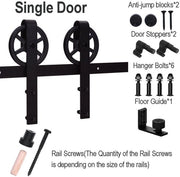 Sistema di porta scorrevole con sistema di guida - Kit di accessori per porta scorrevole per porte loft