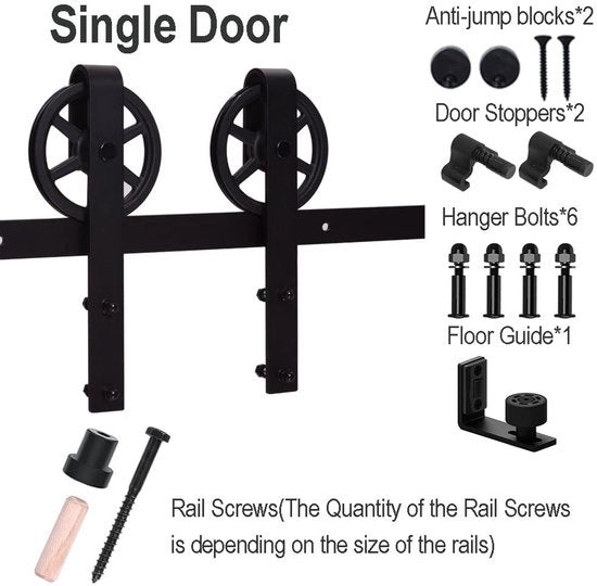 Sistema di porta scorrevole con sistema di guida - Kit di accessori per porta scorrevole per porte loft