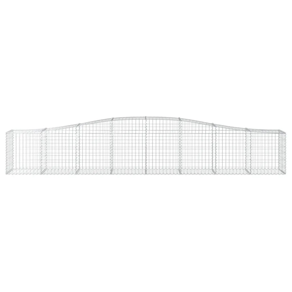 Cesti Gabbioni ad Arco 9 pz 400x50x60/80 cm Ferro Zincato 3145937