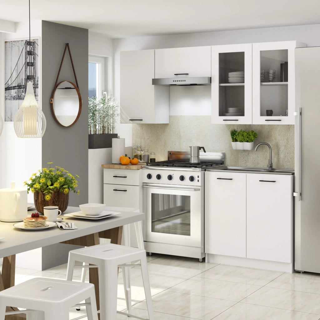 Vetrina da cucina sospesa AKORD OLIWIA Bianca 80 cm 2 porte 80x30,5x72 cm