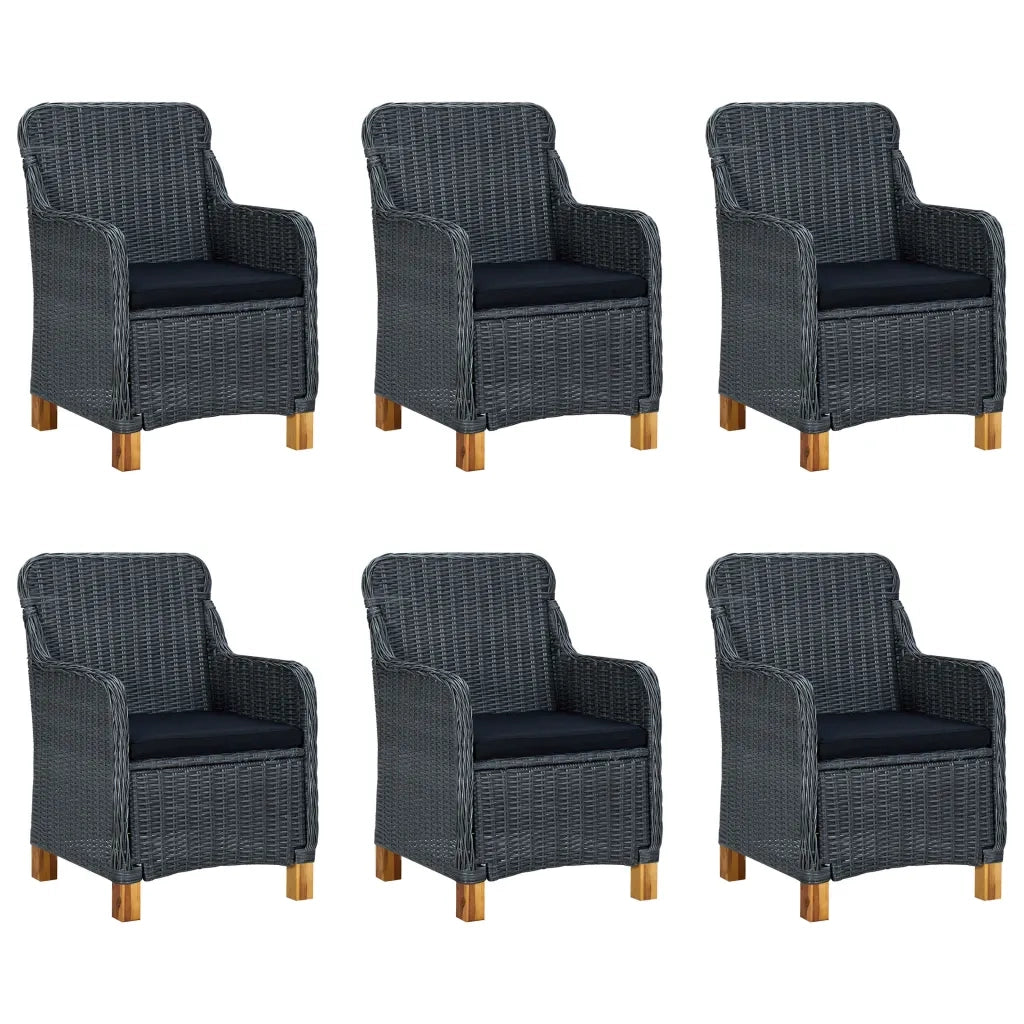 Set Mobili da Pranzo per Giardino 7 pz Grigio Scuro cod mxl 44327