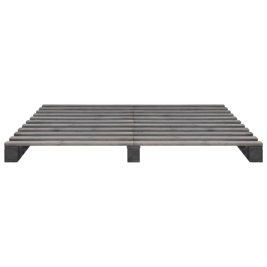 Giroletto in Pallet Grigio Legno Massello di Pino 160x200 cm cod mxl 64711