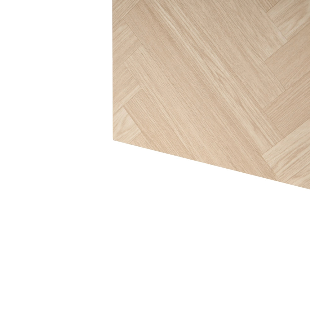 Letto matrimoniale con contenitore ottomano MDF Aspetto naturale Marrone chiaro 180 x 200 cm Stile scandinavo minimalista
