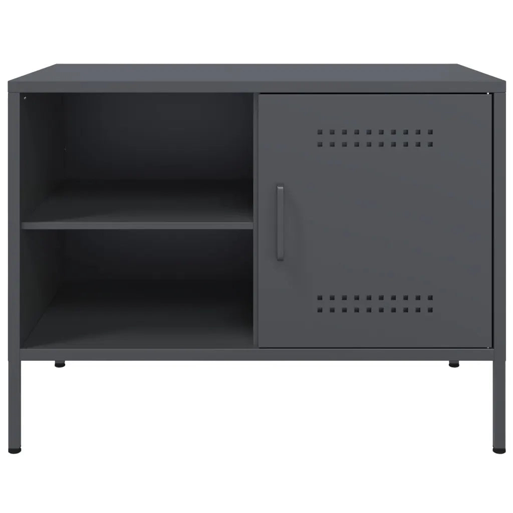 Mobili TV 2pz-Set di 2 Credenza per TV Antracite 68x39x50,5 cm in Acciaio 509918