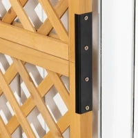 Fioriera da Esterno in Legno d'Abete con Design Verticale Rialzato, 90x45x180 cm, Giallo