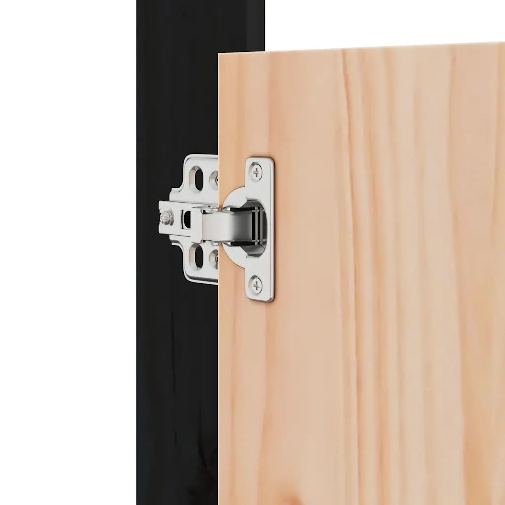 Ante da Cucina da Esterno MEPPEL Nere 50x9x82 cm Legno Massello di Pino 832361