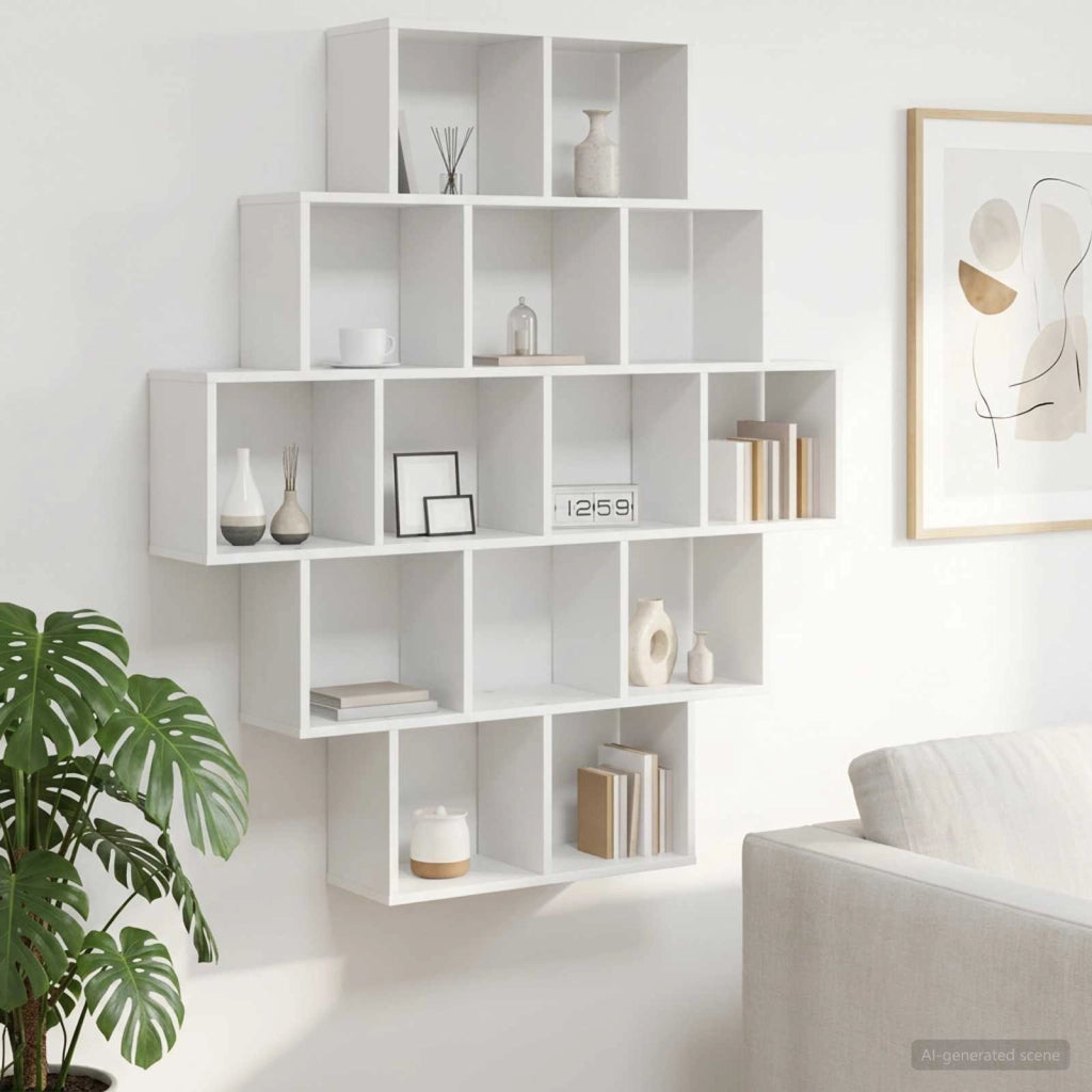 Scaffale da parete Bianco 120 x 20 x 136 cm 8012156