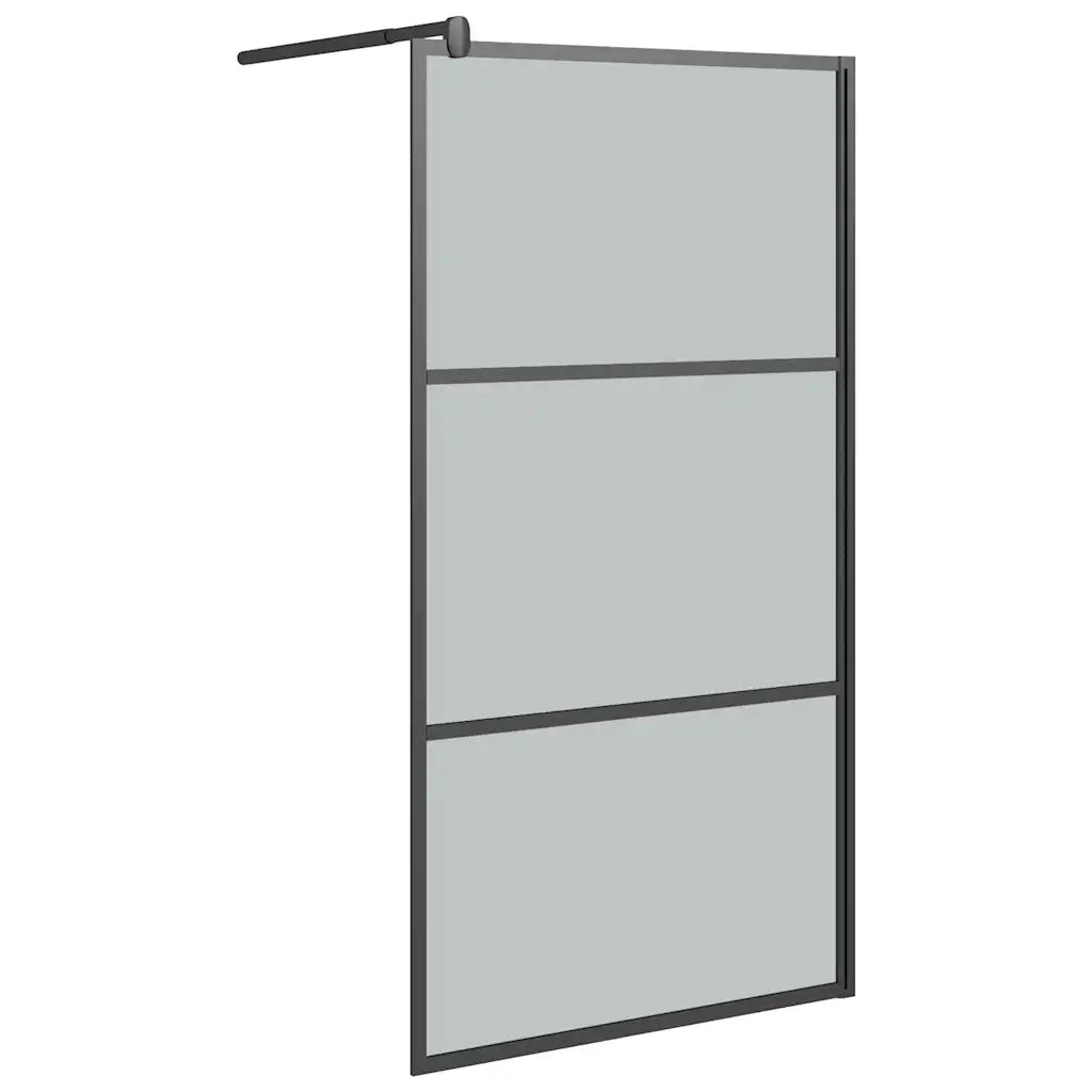 Parete Doccia Walk in 100x195 cm in Vetro Scuro ESG Nero CFW7271903
