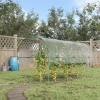 Serra da Giardino, Serra per Pomodori con 4 Archi in Acciaio, Copertura in PVC, 4 x 1.23 x 1.71 m, Trasparente