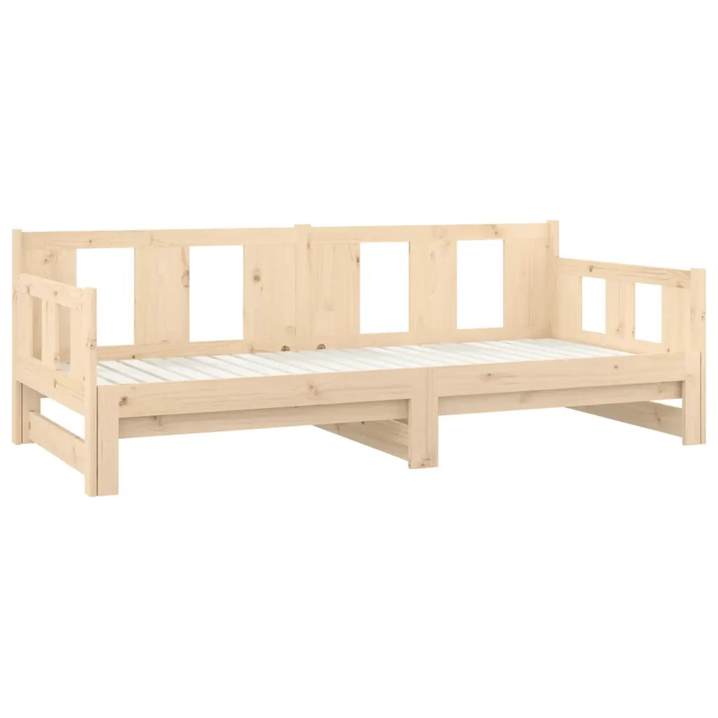 Dormeuse Estraibile in Legno Massello di Pino 2x(90x190) cm