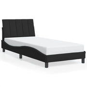 Letto singolo | Letto per adulti | Giroletto senza Materasso Hanko Nero 80x200 cm in Velluto