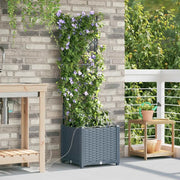 Vaso da giardino 2 pcs Grigio Chiaro Plastica 42002895