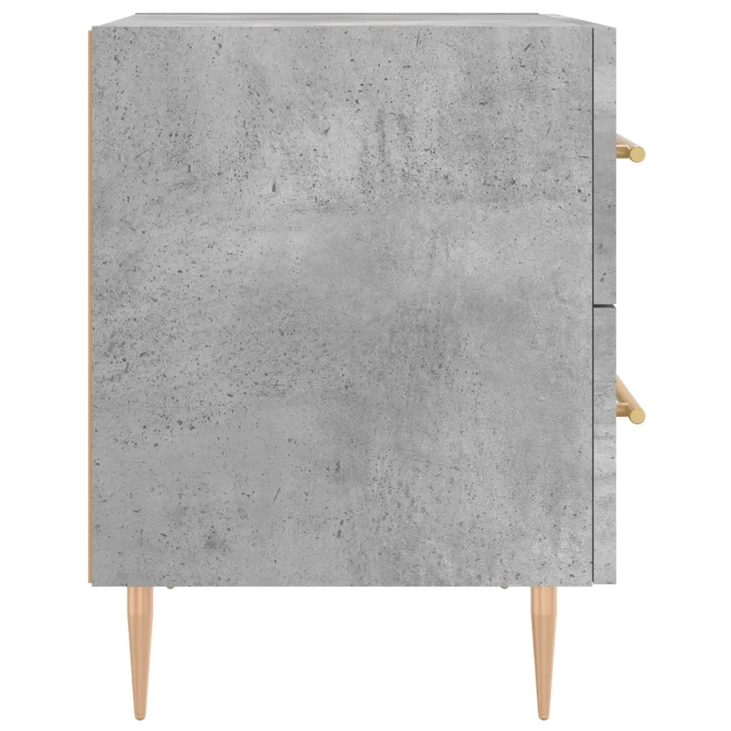 Comodini 2 pz-Set di 2 Tavolino da notte Grigio Cemento 40x35x47,5 cm in Legno Multistrato 294924