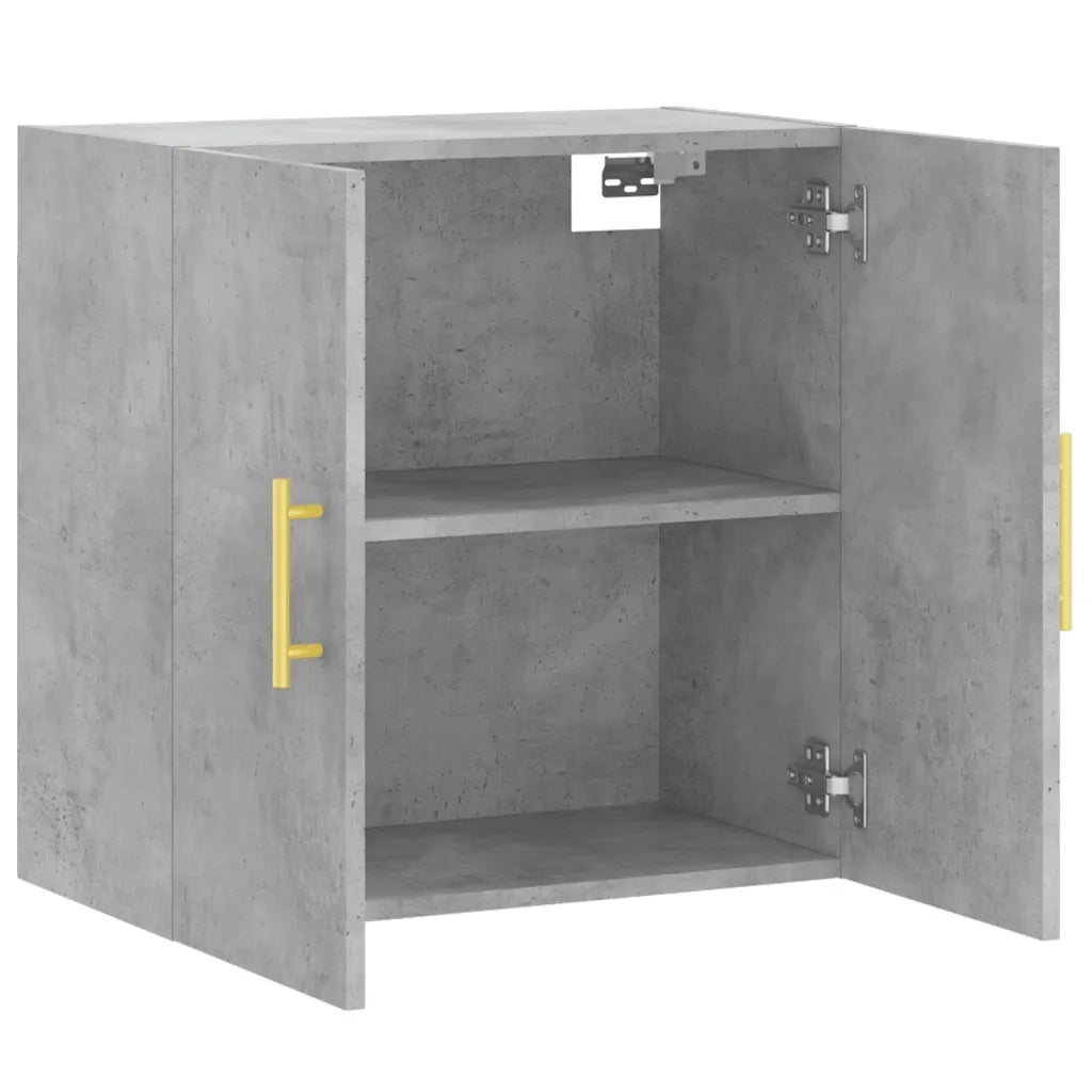 Mobile contenitore moderno a parete pratico 60 x 31 x 60 cm in legno composito grigio cemento 02_0048794