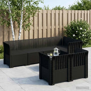 Divano da Giardino 7 Posti Aspetto Rattan PP Antracite 3444138