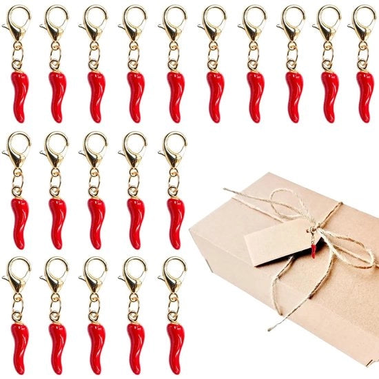 20 Peper Hangers Rode in Acciaio con Piastra di Carabina