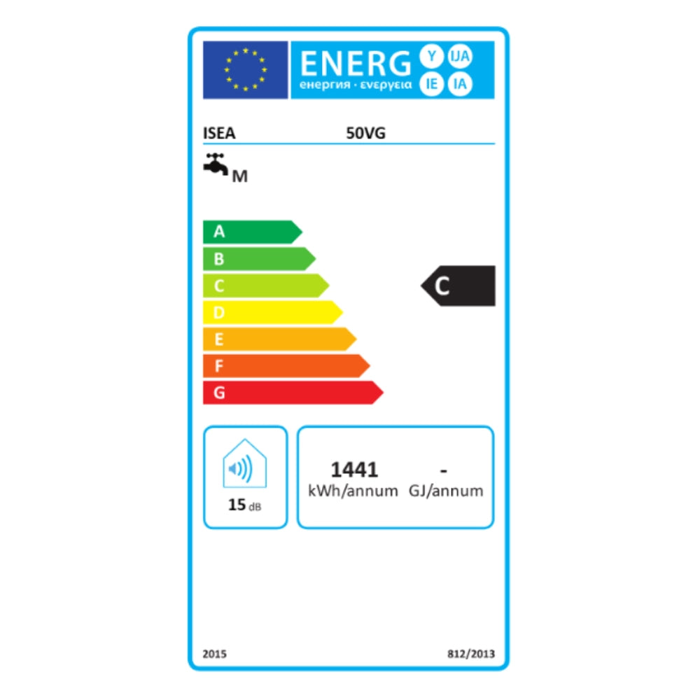Scaldabagno elettrico isea jazz verticale garanzia 2 anni classe energetica c *** capacità 50 litri, confezione 1