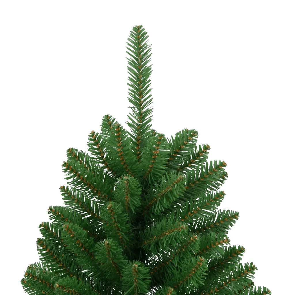 Albero di Natale Artificiale Incernierato-Albero Natalizio con Base Verde 150 cm 844611