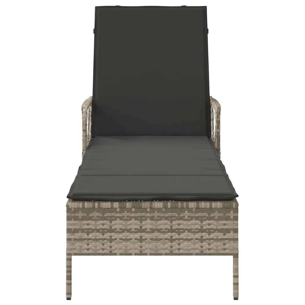 Lettino da sole Grigio chiaro e grigio scuro 200 x 55 x 92 cm 365430