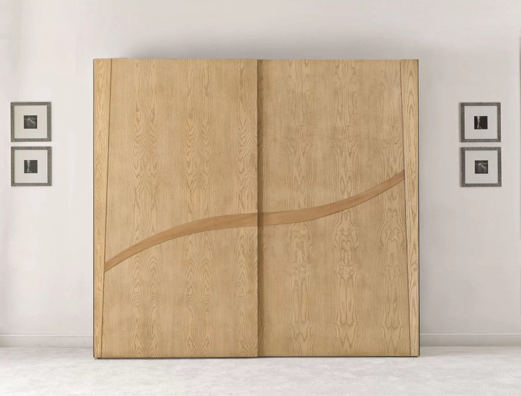 Armadio 2 ante scorrevole in legno di frassino 265x60x246 - Mobili 2G