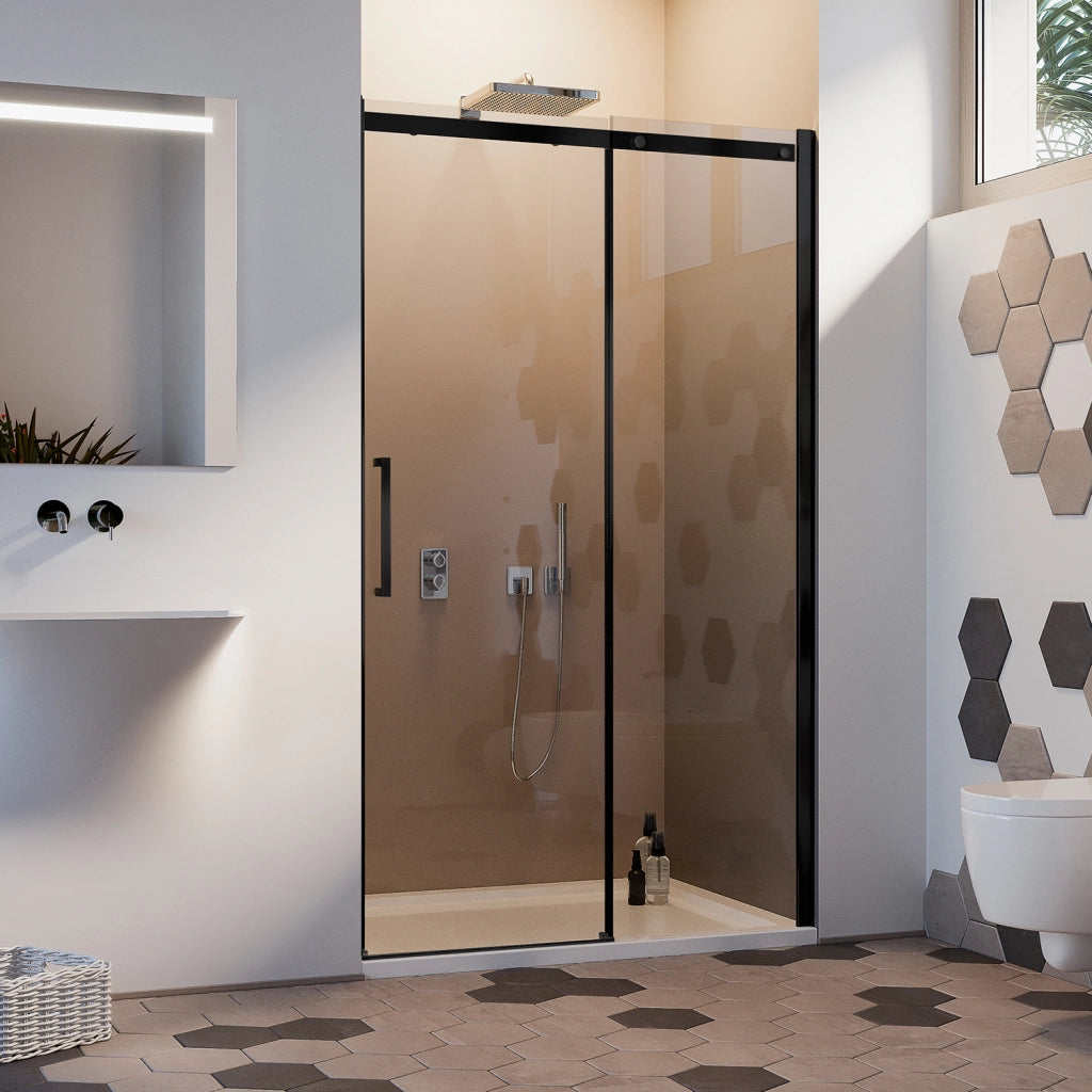 Porta Doccia 140 CM 198 CM Vetro Trasparente 8 MM Versione Destra con Easy-Clean mod. Prime Bla