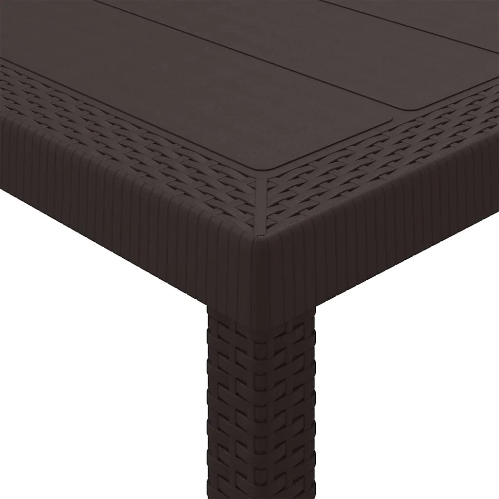 Tavolo da Giardino Marrone 250 x 100 x 73 cm polyrattan