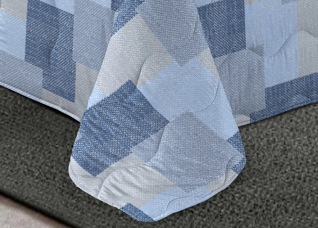 Trapunta Piumone Letto Invernale Imbottita 300gr Scaldanotti Islanda - 2 Piazze - Blu