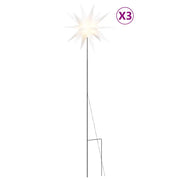 Luci di Natale con Picchi e LED 3 pz Pieghevoli Bianche 57 cm CFW4431893