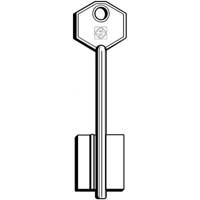 CHIAVE DOPPIA MAPPA POTENT 5PT1 SILCA - OTTONE NICHELATO- 5 pezzi